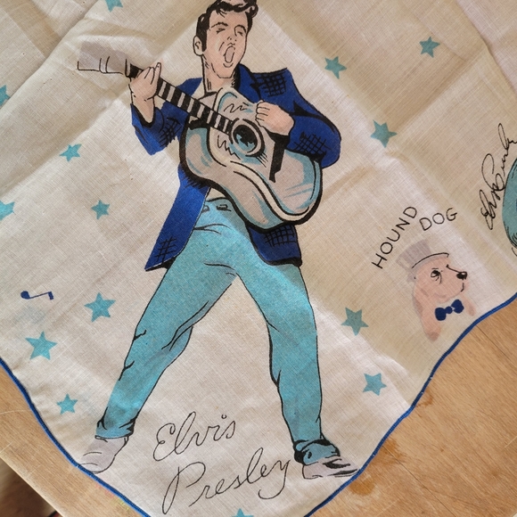 Vintage Elvis Hankie ~ 1956 Elvis Presley Enterprises Handkerchief ~ HTF ~ Nice! - Picture 4 of 11